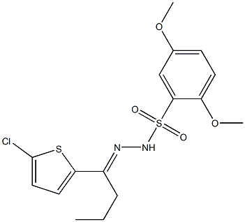 N-[(E)-1-(5-chlorothiophen-2-yl)butylideneamino]-2,5-dimethoxybenzenesulfonamide Structure