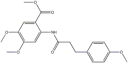 methyl 4,5-dimethoxy-2-[3-(4-methoxyphenyl)propanoylamino]benzoate Structure