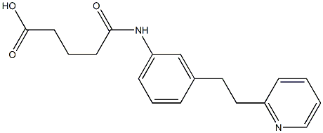 5-oxo-5-[3-(2-pyridin-2-ylethyl)anilino]pentanoic acid 구조식 이미지