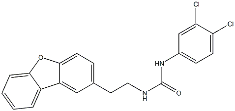 1-(2-dibenzofuran-2-ylethyl)-3-(3,4-dichlorophenyl)urea 구조식 이미지