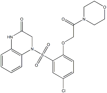 4-[5-chloro-2-(2-morpholin-4-yl-2-oxoethoxy)phenyl]sulfonyl-1,3-dihydroquinoxalin-2-one Structure