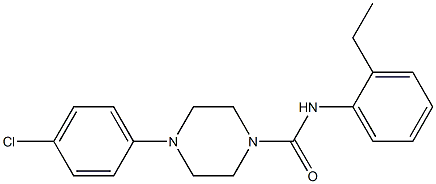 4-(4-chlorophenyl)-N-(2-ethylphenyl)piperazine-1-carboxamide Structure