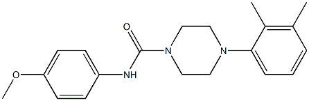 4-(2,3-dimethylphenyl)-N-(4-methoxyphenyl)piperazine-1-carboxamide 구조식 이미지
