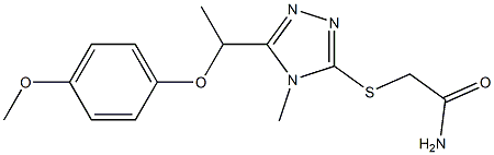 2-[[5-[1-(4-methoxyphenoxy)ethyl]-4-methyl-1,2,4-triazol-3-yl]sulfanyl]acetamide 구조식 이미지