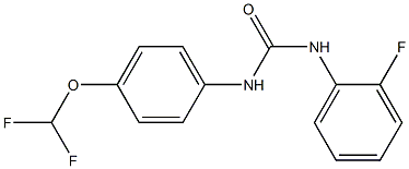 1-[4-(difluoromethoxy)phenyl]-3-(2-fluorophenyl)urea 구조식 이미지