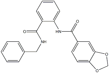 N-[2-(benzylcarbamoyl)phenyl]-1,3-benzodioxole-5-carboxamide Structure