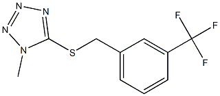 1-methyl-5-[[3-(trifluoromethyl)phenyl]methylsulfanyl]tetrazole Structure