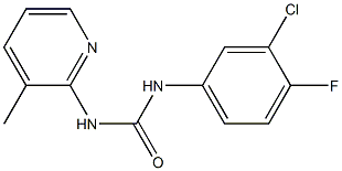 1-(3-chloro-4-fluorophenyl)-3-(3-methylpyridin-2-yl)urea 구조식 이미지