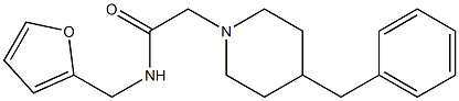 2-(4-benzylpiperidin-1-yl)-N-(furan-2-ylmethyl)acetamide 구조식 이미지