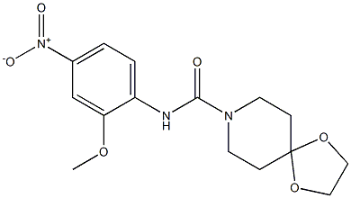 N-(2-methoxy-4-nitrophenyl)-1,4-dioxa-8-azaspiro[4.5]decane-8-carboxamide Structure