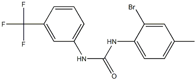 1-(2-bromo-4-methylphenyl)-3-[3-(trifluoromethyl)phenyl]urea 구조식 이미지