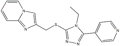 2-[(4-ethyl-5-pyridin-4-yl-1,2,4-triazol-3-yl)sulfanylmethyl]imidazo[1,2-a]pyridine Structure