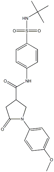 N-[4-(tert-butylsulfamoyl)phenyl]-1-(4-methoxyphenyl)-5-oxopyrrolidine-3-carboxamide Structure