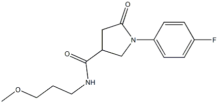 1-(4-fluorophenyl)-N-(3-methoxypropyl)-5-oxopyrrolidine-3-carboxamide 구조식 이미지