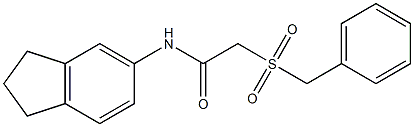 2-benzylsulfonyl-N-(2,3-dihydro-1H-inden-5-yl)acetamide Structure