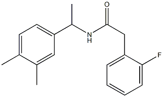 N-[1-(3,4-dimethylphenyl)ethyl]-2-(2-fluorophenyl)acetamide 구조식 이미지