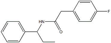 2-(4-fluorophenyl)-N-(1-phenylpropyl)acetamide Structure