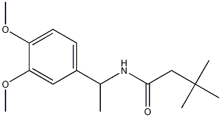 N-[1-(3,4-dimethoxyphenyl)ethyl]-3,3-dimethylbutanamide 구조식 이미지