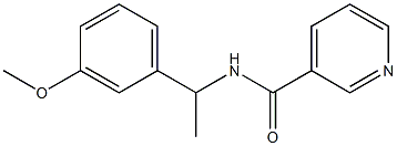 N-[1-(3-methoxyphenyl)ethyl]pyridine-3-carboxamide 구조식 이미지