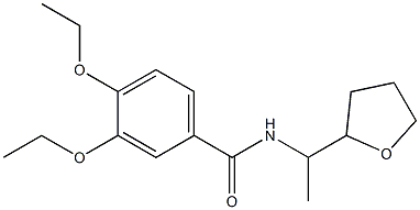 3,4-diethoxy-N-[1-(oxolan-2-yl)ethyl]benzamide 구조식 이미지