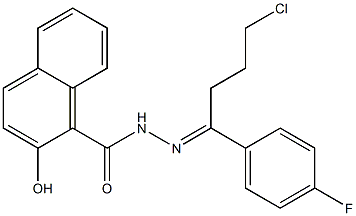 N-[(E)-[4-chloro-1-(4-fluorophenyl)butylidene]amino]-2-hydroxynaphthalene-1-carboxamide Structure