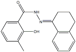 N-[(E)-3,4-dihydro-2H-naphthalen-1-ylideneamino]-2-hydroxy-3-methylbenzamide Structure