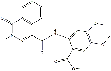 methyl 4,5-dimethoxy-2-[(3-methyl-4-oxophthalazine-1-carbonyl)amino]benzoate Structure
