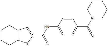 N-[4-(piperidine-1-carbonyl)phenyl]-4,5,6,7-tetrahydro-1-benzothiophene-2-carboxamide Structure