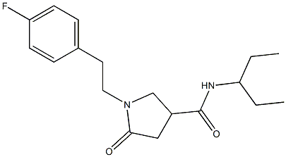 1-[2-(4-fluorophenyl)ethyl]-5-oxo-N-pentan-3-ylpyrrolidine-3-carboxamide Structure