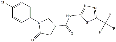1-(4-chlorophenyl)-5-oxo-N-[5-(trifluoromethyl)-1,3,4-thiadiazol-2-yl]pyrrolidine-3-carboxamide Structure