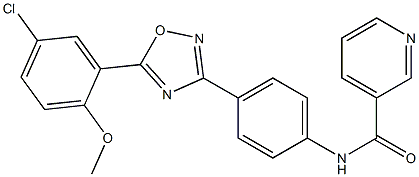 N-[4-[5-(5-chloro-2-methoxyphenyl)-1,2,4-oxadiazol-3-yl]phenyl]pyridine-3-carboxamide Structure