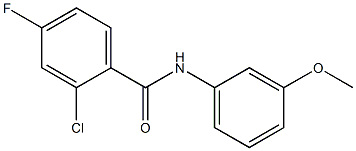 2-chloro-4-fluoro-N-(3-methoxyphenyl)benzamide Structure