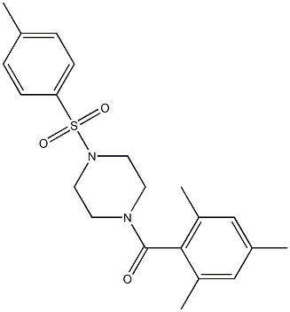 [4-(4-methylphenyl)sulfonylpiperazin-1-yl]-(2,4,6-trimethylphenyl)methanone Structure