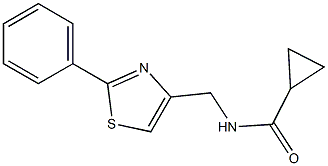 N-[(2-phenyl-1,3-thiazol-4-yl)methyl]cyclopropanecarboxamide 구조식 이미지