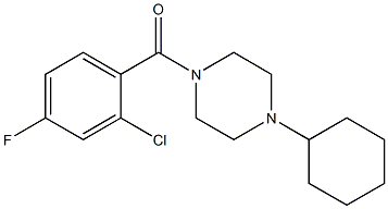 (2-chloro-4-fluorophenyl)-(4-cyclohexylpiperazin-1-yl)methanone Structure