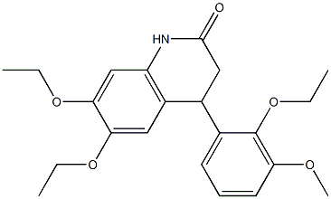 6,7-diethoxy-4-(2-ethoxy-3-methoxyphenyl)-3,4-dihydro-1H-quinolin-2-one Structure