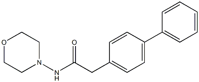 N-morpholin-4-yl-2-(4-phenylphenyl)acetamide 구조식 이미지