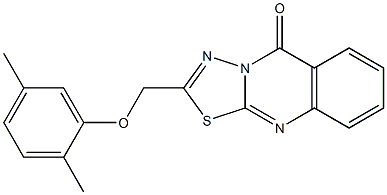 2-[(2,5-dimethylphenoxy)methyl]-[1,3,4]thiadiazolo[2,3-b]quinazolin-5-one Structure