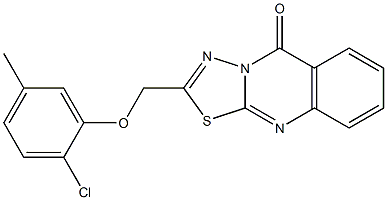 2-[(2-chloro-5-methylphenoxy)methyl]-[1,3,4]thiadiazolo[2,3-b]quinazolin-5-one 구조식 이미지