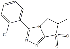 3-(2-chlorophenyl)-6-methyl-5,6-dihydro-[1,3]thiazolo[2,3-c][1,2,4]triazole 7,7-dioxide Structure