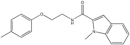 1-methyl-N-[2-(4-methylphenoxy)ethyl]indole-2-carboxamide 구조식 이미지