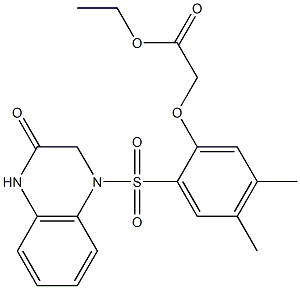 ethyl 2-[4,5-dimethyl-2-[(3-oxo-2,4-dihydroquinoxalin-1-yl)sulfonyl]phenoxy]acetate 구조식 이미지