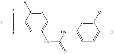 1-(3,4-dichlorophenyl)-3-[4-fluoro-3-(trifluoromethyl)phenyl]urea 구조식 이미지