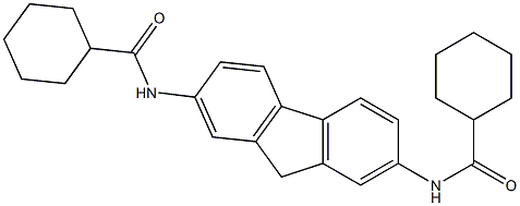 N-[7-(cyclohexanecarbonylamino)-9H-fluoren-2-yl]cyclohexanecarboxamide 구조식 이미지