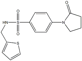 4-(2-oxopyrrolidin-1-yl)-N-(thiophen-2-ylmethyl)benzenesulfonamide 구조식 이미지