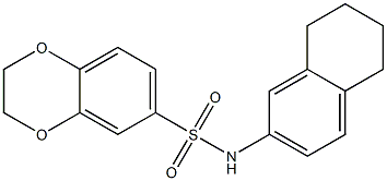 N-(5,6,7,8-tetrahydronaphthalen-2-yl)-2,3-dihydro-1,4-benzodioxine-6-sulfonamide Structure