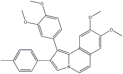 1-(3,4-dimethoxyphenyl)-8,9-dimethoxy-2-(4-methylphenyl)pyrrolo[2,1-a]isoquinoline 구조식 이미지