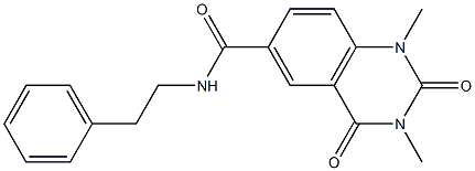 1,3-dimethyl-2,4-dioxo-N-(2-phenylethyl)quinazoline-6-carboxamide Structure