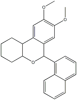 8,9-dimethoxy-6-naphthalen-1-yl-2,3,4,4a,6,10b-hexahydro-1H-benzo[c]chromene Structure