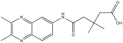 5-[(2,3-dimethylquinoxalin-6-yl)amino]-3,3-dimethyl-5-oxopentanoic acid 구조식 이미지